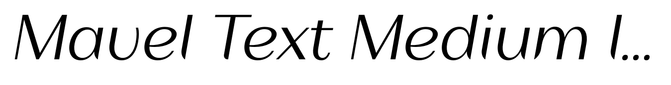 Mavel Text Medium Italic